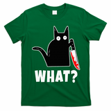 Halloween Costume Murderous Cat Bloody Knife T-Shirt - Irish Green