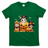 Halloween Cat Pumpkin Spooky Season Gift T-Shirt - Irish Green
