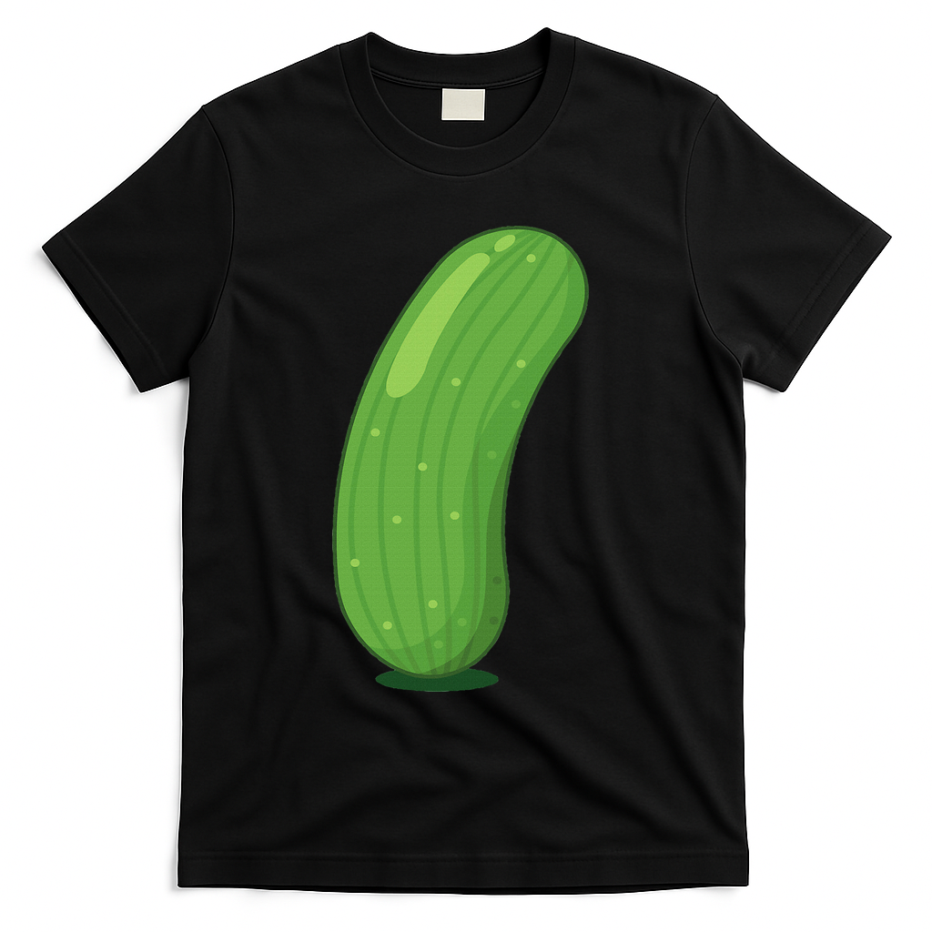 Halloween Diy Cucumber Pickle Veggie Costume T-Shirt - Black