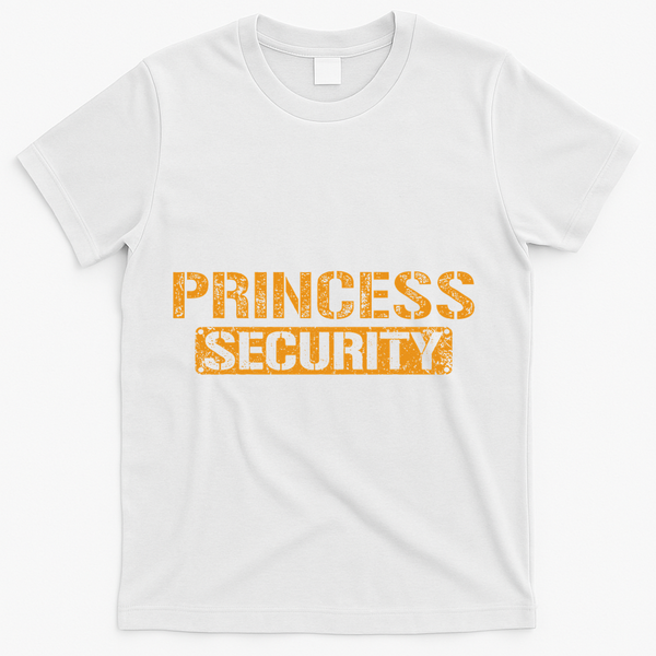 Halloween Dad Mom Daughter Adult Costume Princess Security T-Shirt - White