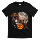 Halloween Dinosaur T Rex Pumpkin T-Shirt - Black
