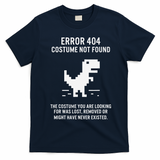 Halloween Error 404 Costume Not Found Coding Programmer Geek T-Shirt - Navy Blue