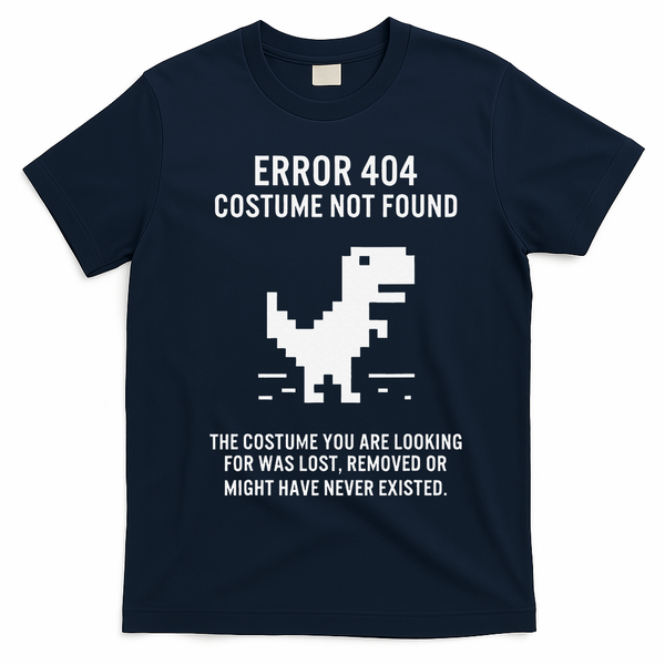 Halloween Error 404 Costume Not Found Coding Programmer Geek T-Shirt - Navy Blue