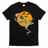 Halloween Football Fan Costume American Football Skeleton T-Shirt - Black