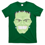 Halloween Frankenstein Head Terrifyingly Green Snarling Head T-Shirt - Irish Green