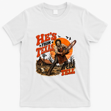 He's From Texas I Can Tell Funny Horror Movie Halloween T-Shirt - White