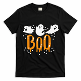 Halloween Ghost Boo Cute T-Shirt - Black