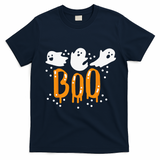 Halloween Ghost Boo Cute T-Shirt - Navy Blue