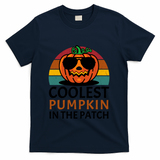 Halloween Gift Coolest Pumpkin In The Patch Gift T-Shirt - Navy
