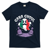 Halloween Graveyard Gaba Ghoul Ghost Funny Italian Gabagool T-Shirt - Navy