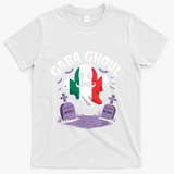 Halloween Graveyard Gaba Ghoul Ghost Funny Italian Gabagool T-Shirt - White