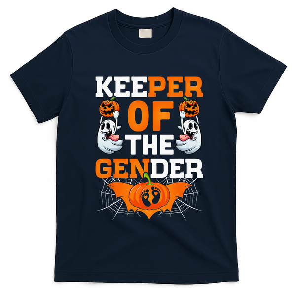 Hilarious Gender Reveal Halloween Party Surprise T-Shirt - Navy Blue