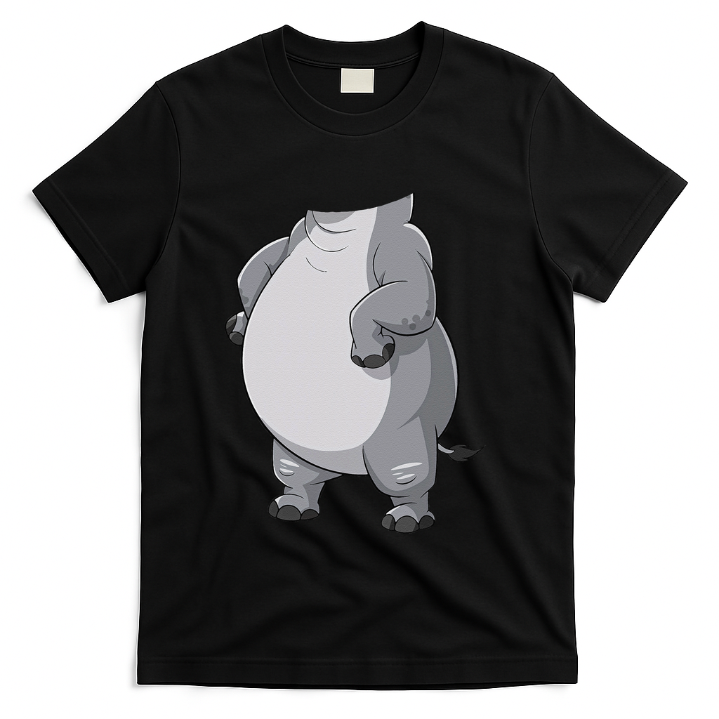 Hippo Hippopotamus Costume Gift T-Shirt - Black
