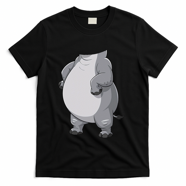 Hippo Hippopotamus Costume Gift T-Shirt - Black