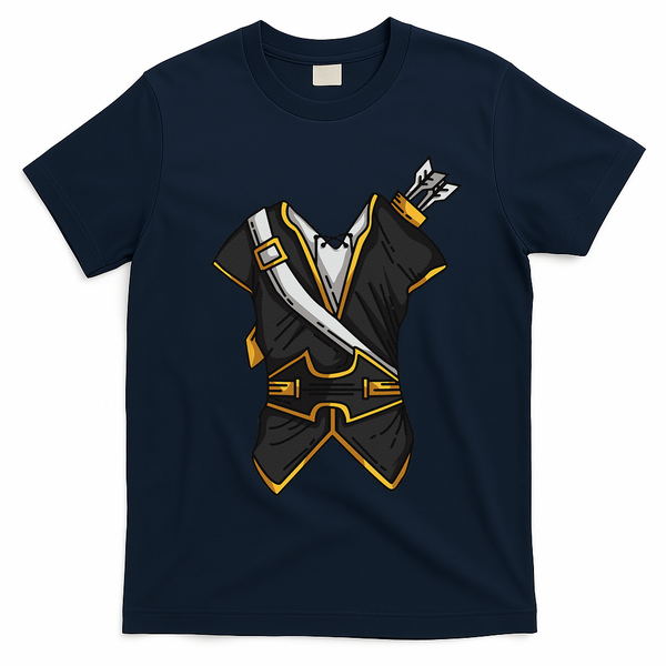 Huntsman Hunter Cool Lazy Easy Cosplay Halloween Costume T-Shirt - Navy Blue