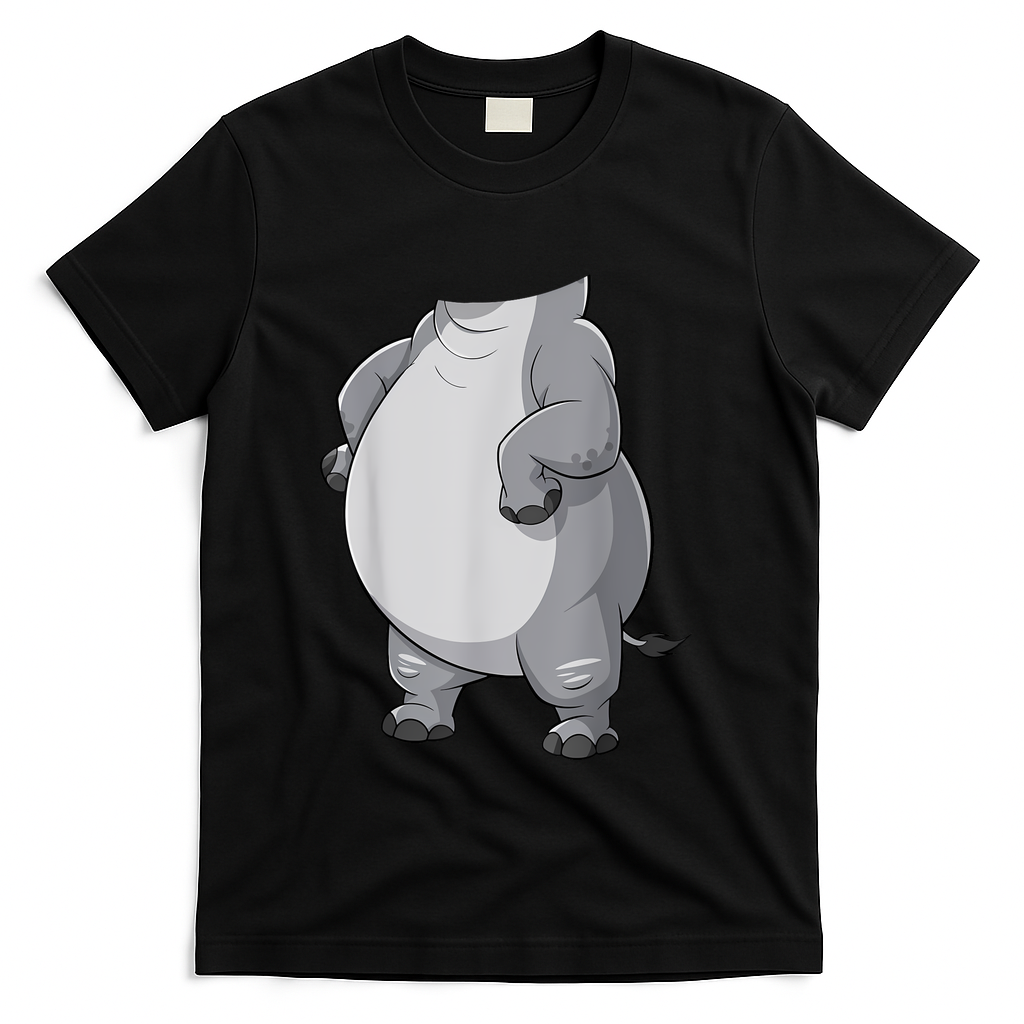 Hippo Hippopotamus Costume T-Shirt - Black