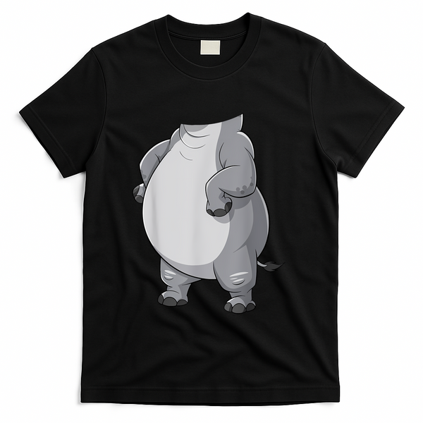 Hippo Hippopotamus Costume T-Shirt - Black