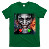Humor Horror Incoming Call From Evil Jonkler Halloween T-Shirt - Irish Green