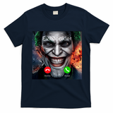 Humor Horror Incoming Call From Evil Jonkler Halloween T-Shirt - Navy Blue