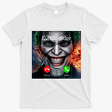 Humor Horror Incoming Call From Evil Jonkler Halloween T-Shirt - White