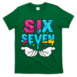 Hand Hold Six Seven Ice Cream Drip 6-7 T-Shirt - Green