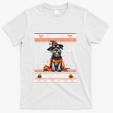 Happy Halloween Ugly Miniature Schnauzer Howloween Pumpkin T-Shirt - White