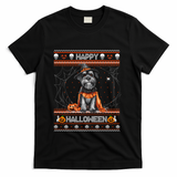 Happy Halloween Ugly Miniature Schnauzer Howloween Pumpkin Gift T-Shirt - Black