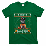 Happy Halloween Ugly Miniature Schnauzer Howloween Pumpkin Gift T-Shirt - Green
