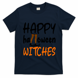Happy Halloween Witches Cute T-Shirt - Navy Blue