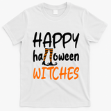 Happy Halloween Witches Cute T-Shirt - White