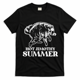 Hot Jimothy Summer Funny Raccoon Meme T-Shirt - Black
