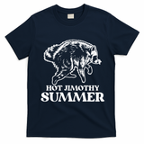 Hot Jimothy Summer Funny Raccoon Meme T-Shirt - Navy Blue
