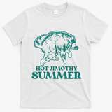 Hot Jimothy Summer Funny Raccoon Meme T-Shirt - White
