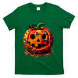 Halloween Master Builder Pumpkin Building Blocks Bricks T-Shirt - Green