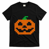 Halloween Master Builder Pumpkin Brick Building Block T-Shirt - Black