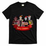 Horror Merry Christmas Halloween Friends Funny Costume T-Shirt - Black