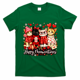 Happy Meowentines Cute Valentine Cat Lovers T-Shirt - Irish Green