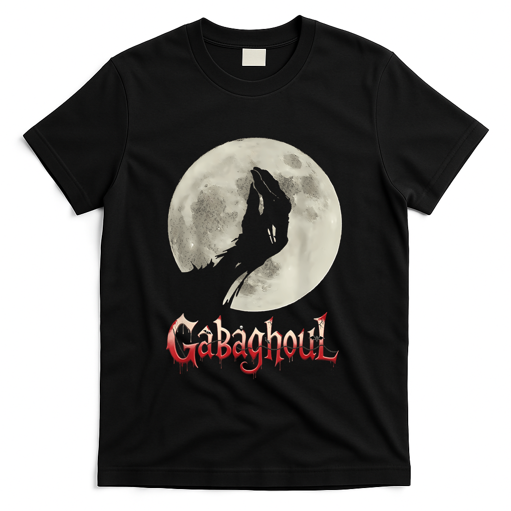 Hand Moon Gabagool Halloween T-Shirt - Black