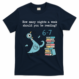 How Many Nights A Week Should You Be Reading 6-7 T-Shirt - Navy Blue
