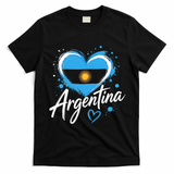 Heart of Argentina Graphic for Proud Fans T-Shirt - Black