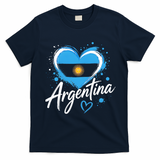 Heart of Argentina Graphic for Proud Fans T-Shirt - Navy Blue
