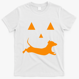 Halloween Pumpkin Dachshund Jackolantern Costume T-Shirt - White