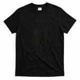 Halloween Skeletons Bride And Groom Just Married Funny T-Shirt - Black