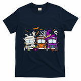 Hilarious School Bus Driver Costume for Halloween T-Shirt - Navy Blue