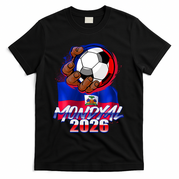 Haitian Soccer Fubol Mondyal 2026 T-Shirt - Black
