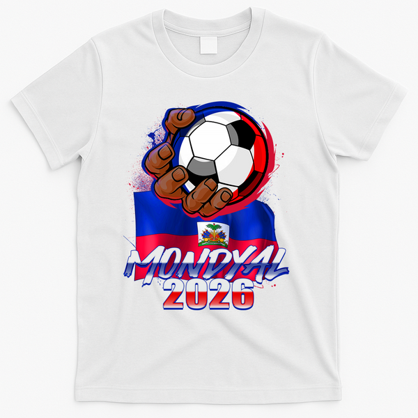 Haitian Soccer Fubol Mondyal 2026 T-Shirt - White