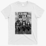 Halloween Straight Outta Nightmare Jack And Sally Oogie Boogie T-Shirt - White