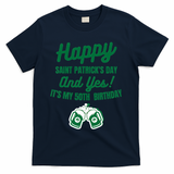 Happy Saint Patrick's Day, Funny 50th Birthday Party Gift T-Shirt - Navy