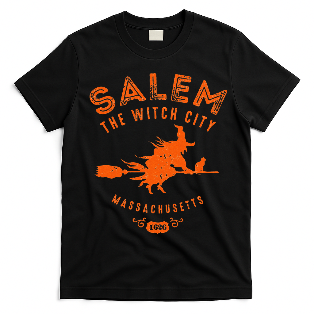 Halloween Salem The Witch City T-Shirt - Black