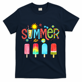 Hello Summer Vacation Ice Cream Popsicle Ice Lolly Gifts (1) T-Shirt - Navy